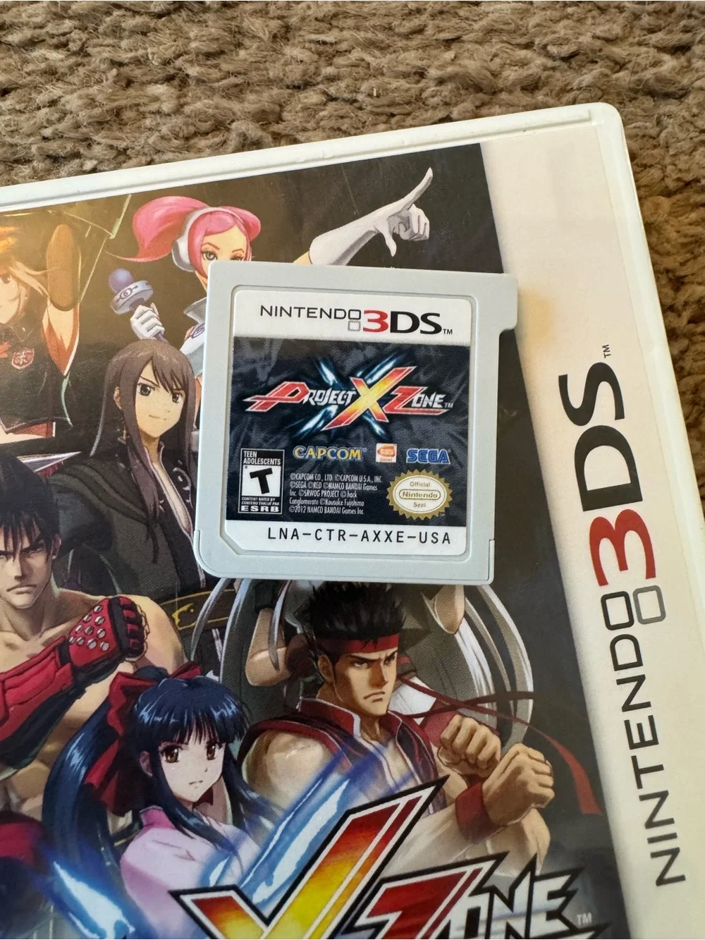 Nintendo 3DS Project X Zone Game - White Case, Multicolor Cover Art